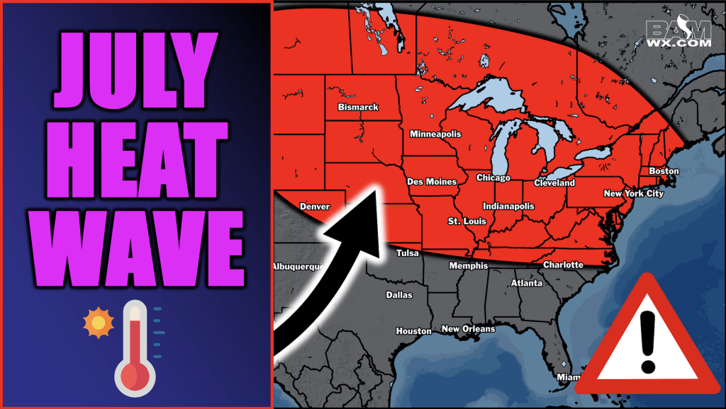 6-27-25 Long Range: Watching for the potential for a Mid-July heat wave and uptick in severe weather threats.A.